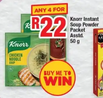 OK Foods Knorr Instant Soup Powder Packet Asstd. 50g offer