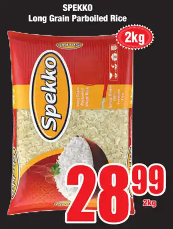 Spekko Long Grain Parboiled Rice 2kg