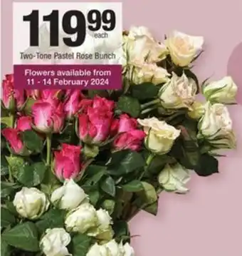 Two-Tone Pastel Rose Bunch