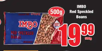 Boxer Superstores IMBO Red Speckles Beans 500g offer