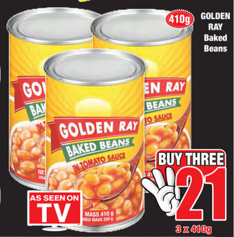 Boxer Superstores Golden Ray Baked Beans 3x410g offer