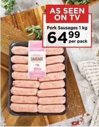 Food Lover's Market Pork Sausages 1kg offer