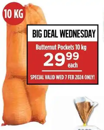 Food Lover's Market Butternut Pockets 10kg offer