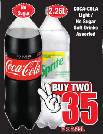 Boxer Superstores Coca-Cola Light/ No Sugar Soft Drinks Assorted 2x2,25L offer