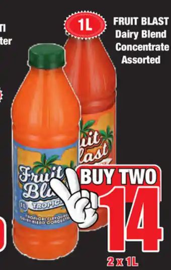 Boxer Superstores Fruit Blast Dairy Blend Concentrate Assorted 2x1L offer