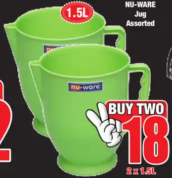 Boxer Superstores Nu-Ware Jug Assorted 2x1,5L offer