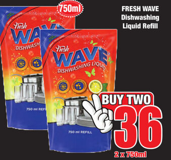 Boxer Superstores Fresh Wave Dishwashing Liquid Refill 2x750ml offer