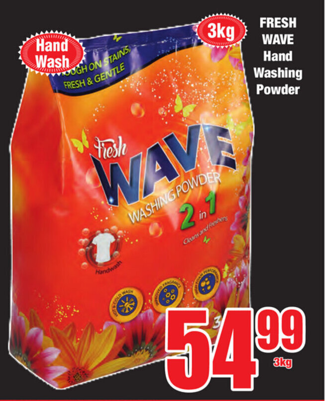 Boxer Superstores Fresh Wave Hand Washing Powder 3kg offer