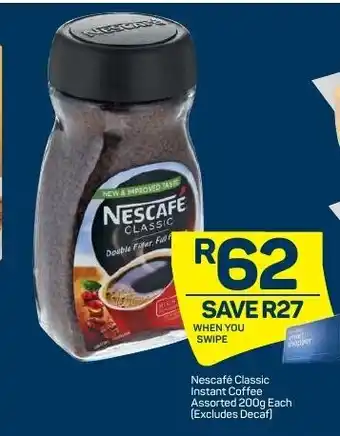 Pick n Pay Nestcafé Classic Instant Coffee Assorted 200g offer