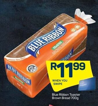 Pick n Pay Blue Ribbon Toaster Brown Bread 700g offer