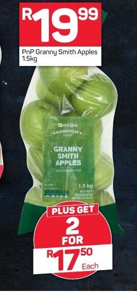 Pick n Pay Pnp Granny Smith Apples 1.5kg offer