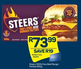Pick n Pay Steers 100% Pure Beef Burger Patties 600g offer