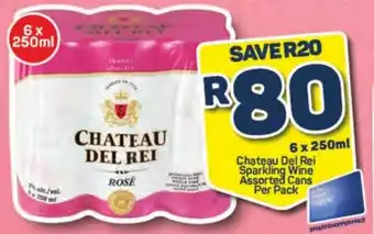 Pick n Pay Chateau Del Rei Sparkling Wine Assorted Cans 6x250ml Per Pack offer