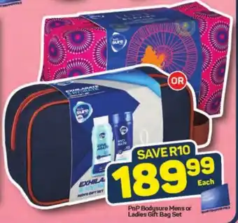 Pick n Pay PnP Bodysure Mens or Ladies Gift Bag Set offer