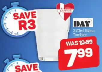 Pick n Pay DAY 270ml Glass Tumbler offer