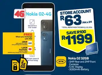 Pick n Pay Nokia 02 32GB offer