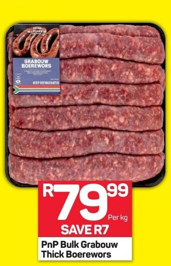 Pick n Pay PnP Bulk Grabouw Thick Boerewors offer