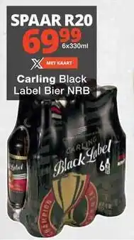 Checkers Carling Black Label Bier NRB offer