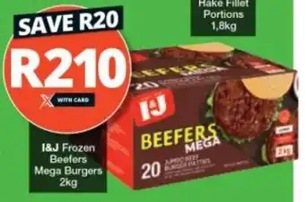 Checkers I&J Frozen Battered Hake Fillet Portions 1,8kg offer