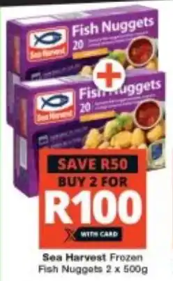 Checkers Sea Harvest Frozen Fish Nuggets 2 x 500g offer