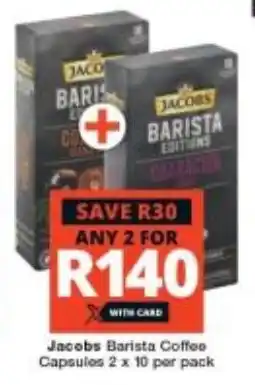 Checkers Jacobs Barista Coffee Capsules 2 x 10 per pack offer