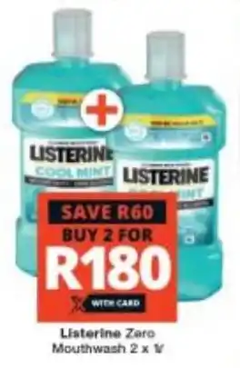 Listerine Zero Mouthwash 2 x 1L