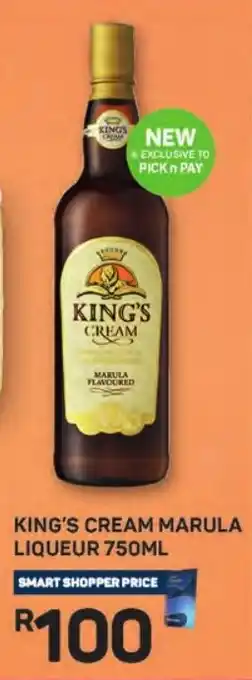KING'S CREAM MARULA LIQUEUR 750ML