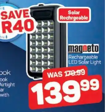 Pick n Pay Magneto Rechargeable LED Solar Light offer