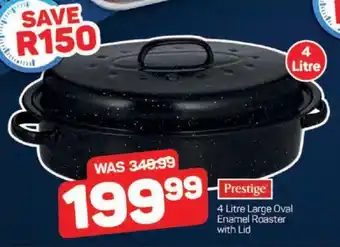 Pick n Pay Prestige 4 Litre Large Oval Enamel Roaster with Lid offer