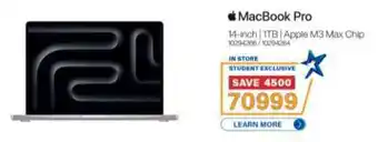 Incredible Connection MacBook Pro 14-inch 1TB Apple M3 Max Chip offer