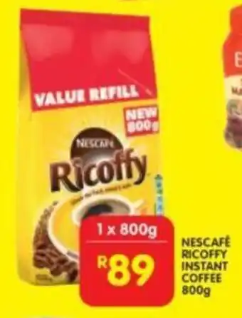 Shoprite NESCAFÉ RICOFFY INSTANT COFFEE 800g offer