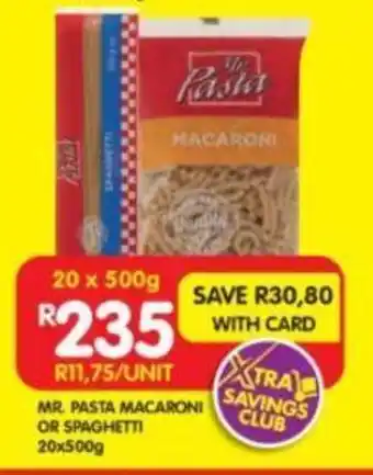 Shoprite MR. PASTA MACARONI OR SPAGHETTI offer