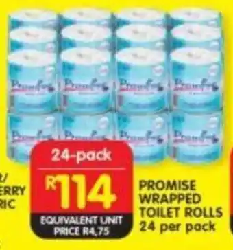 PROMISE WRAPPED TOILET ROLLS 24 per pack