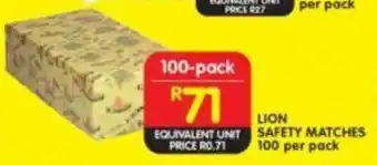 LION SAFETY MATCHES 100 per pack