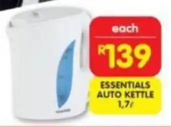 Shoprite ESSENTIALS AUTO KETTLE 1,7L offer