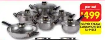 Shoprite SILVER STEAM COOKWARE SET 12-PIECE offer