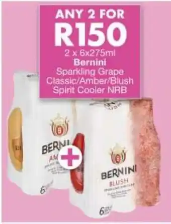 President Hyper Bernini Sparkling Grape Classic/Amber/Blush Spirit Cooler NRB offer
