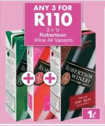 President Hyper 3x 1L Robertson Wine All Variants offer
