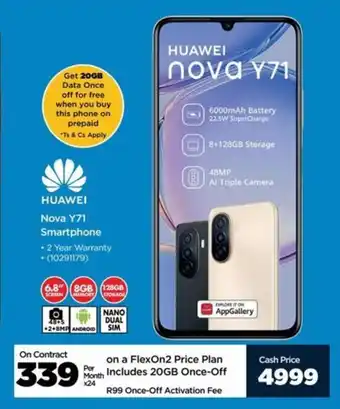 HiFi Corp HUAWEI Nova Y71 Smartphone offer