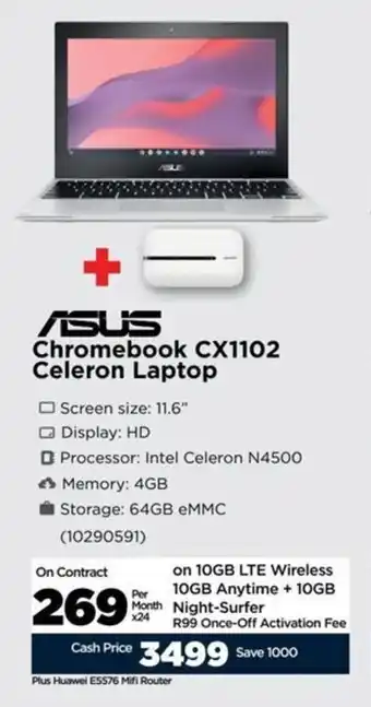 HiFi Corp ASUS Chromebook CX1102 Celeron Laptop offer