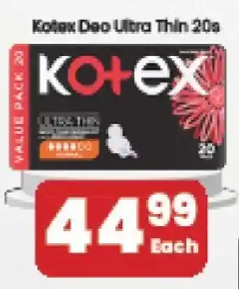 Super Save Kotex Deo Ultra Thin 20s offer