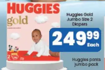 Super Save Huggies Gold Jumbo Size 2 Diapers offer
