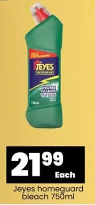 Super Save Jeyes homeguard bleach 750ml offer