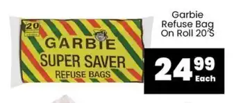 Garbie Refuse Bag On Roll 20'S