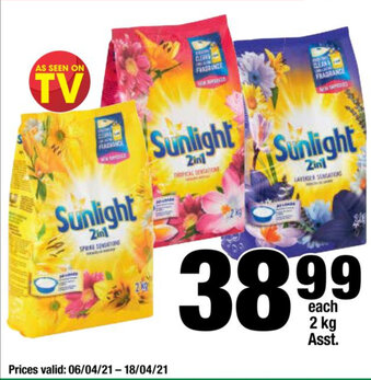 Spar Sunlight 2 In 1 2kg offer