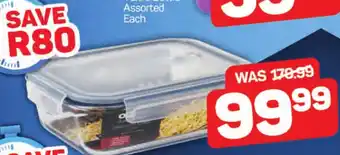 Pick n Pay Hypermarket O2 cook 1520ml Cook and Keep Airtight Rectangular Container with Smart Lid offer