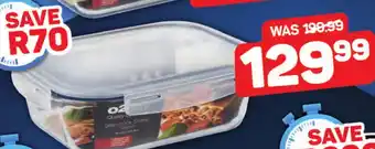 O2 cook 2260ml Cook and Keep Airtight Rectangular Container with Smart Lid