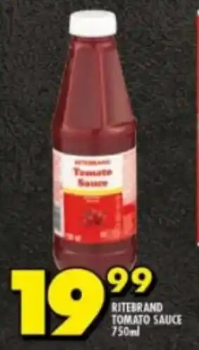 Shoprite RITEBRAND TOMATO SAUCE 750ml offer