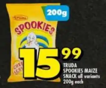 Shoprite TRUDA SPOOKIES MAIZE SNACK all variants 200g each offer
