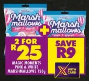 MAGIC MOMENTS PINK & WHITE MARSHMALLOWS 120g